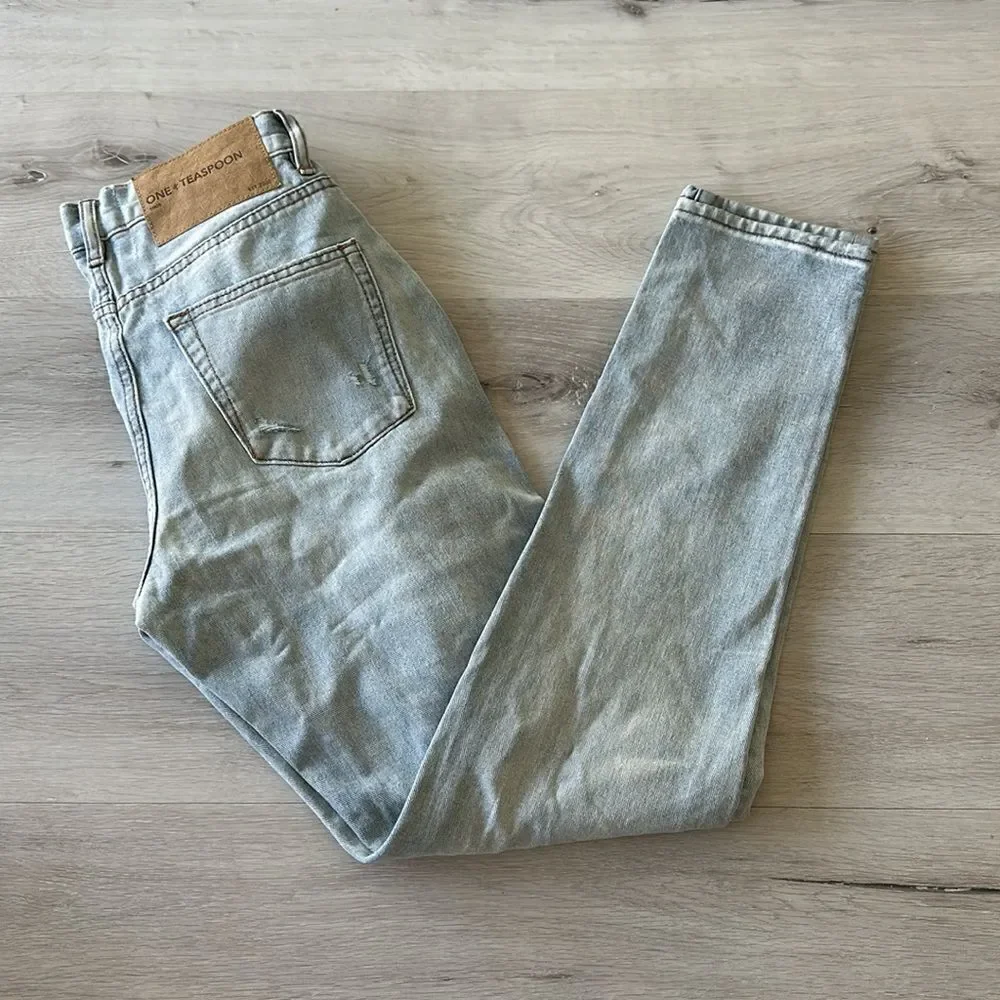 One Teaspoon 1982S High Waist Balloon Denim Jeans Dream 24 NWT